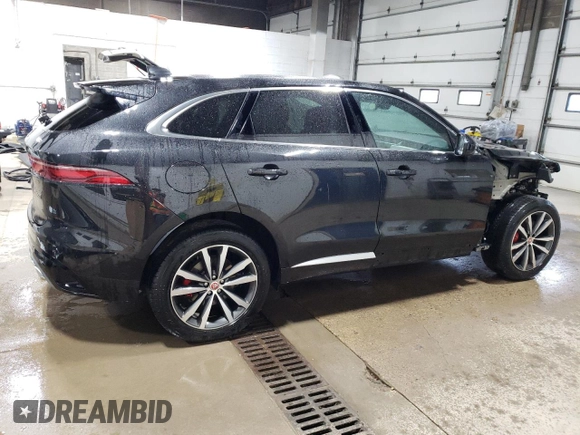 2023 Jaguar F-Pace R-Dynamic S with VIN SADCT2FU7PA704571, listed as a Copart auction lot 55594425 with 31,654 mi miles and Salvage Title. Bid and sale history available at DreamBid. Image 3.