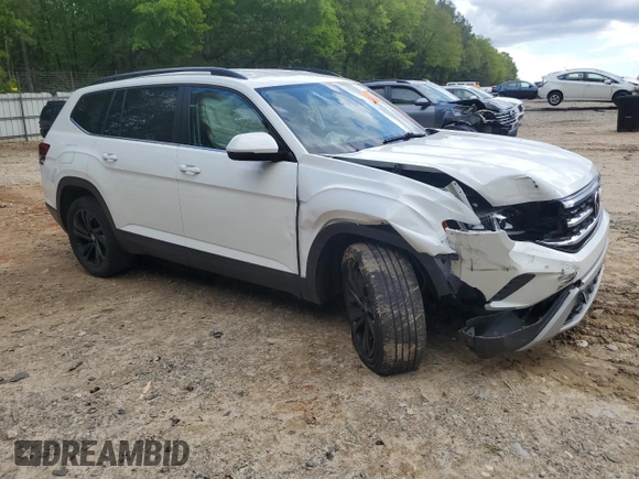 2023 Volkswagen Atlas SE with VIN 1V2WR2CA5PC557834, listed as a Copart auction lot 52765575 with 63,991 mi miles and Salvage title. Bid and sale history available at DreamBid. Image 4.