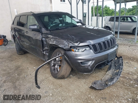 2021 Jeep Grand Cherokee 80th Anniversary with VIN 1C4RJFBG2MC612416, listed as a IAAI auction lot 42457040 with 35,441 mi miles and . Bid and sale history available at DreamBid. Image 1.
