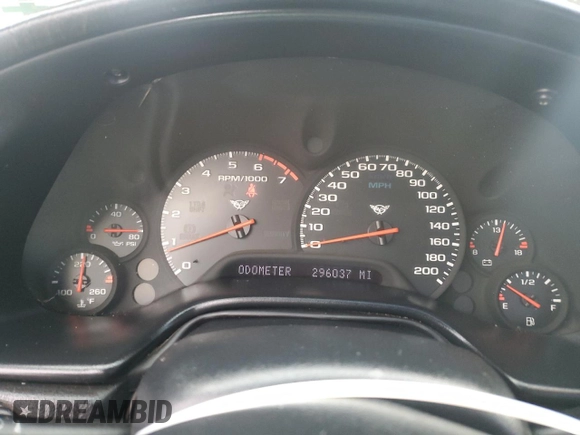 1998 Chevrolet Corvette with VIN 1G1YY22G0W5130768, listed as a Copart auction lot 44248105 with 296,037 mi miles and Clean Title. Bid and sale history available at carsss.com. Image 9.