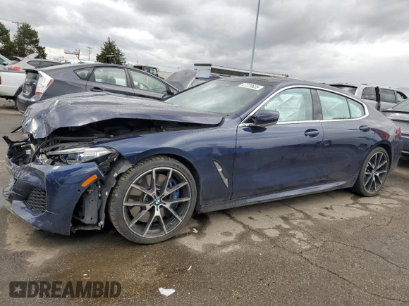 2020 BMW 8 Series M850i with VIN WBAGV8C02LCE55493, listed as a Copart auction lot 47229635 with Not provided miles and Salvage title. Bid and sale history available at DreamBid. Image 1.