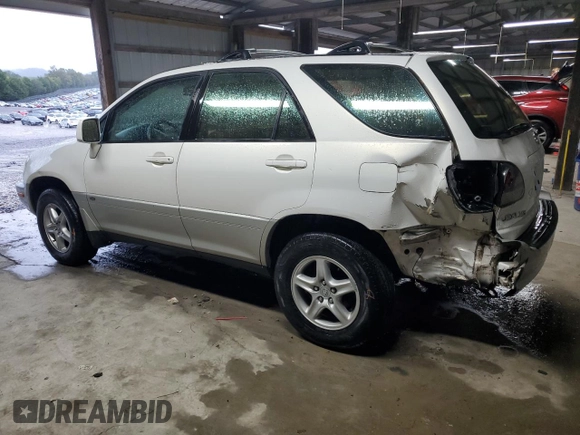 2002 Lexus RX 300 with VIN JTJGF10U020145657, listed as a Copart auction lot 73469444 with 158,077 mi miles and Salvage Title. Bid and sale history available at carsss.com. Image 2.