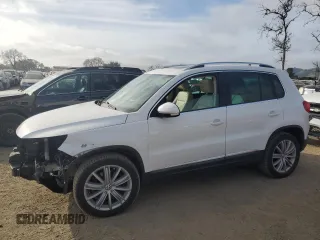 2012 Volkswagen Tiguan SE with VIN WVGAV7AX6CW555896, listed as a Copart auction lot 46454225 with 150,633 mi miles and Salvage Title. Bid and sale history available at DreamBid. Image 1.