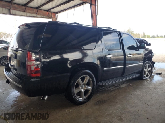 2013 Chevrolet Suburban LTZ with VIN 1GNSCKE00DR188905, listed as a Copart auction lot 46224845 with 212,260 mi miles and Salvage Title. Bid and sale history available at carsss.com. Image 3.