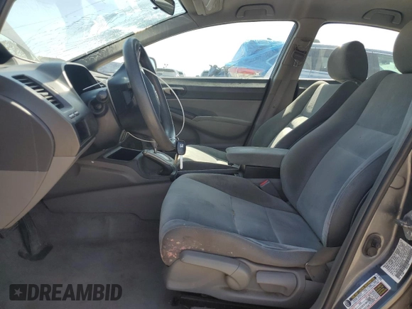 2011 Honda Civic LX with VIN 19XFA1F50BE027774, listed as a Copart auction lot 54888065 with 312,530 mi miles and Salvage Title. Bid and sale history available at DreamBid. Image 7.