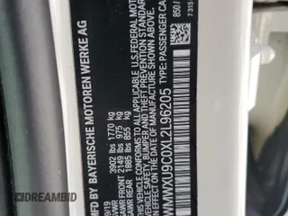 2020 MINI Hardtop 4 Door Cooper S with VIN WMWXU9C0XL2L96205, listed as a Copart auction lot 54684075 with 35,296 mi miles and Salvage Title. Bid and sale history available at DreamBid. Image 12.