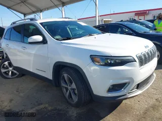 2019 Jeep Cherokee Limited with VIN 1C4PJLDB9KD443526, listed as a IAAI auction lot 41658009 with 73,024 mi miles. Bid and sale history available at carsss.com. Image 1.