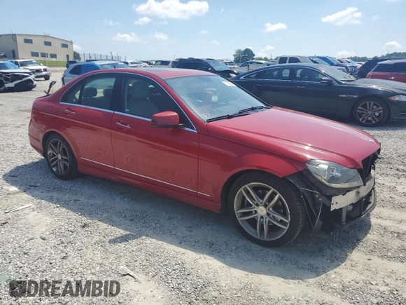 2014 Mercedes-Benz C 250 Sport with VIN WDDGF4HB6ER309832, listed as a Copart auction lot 61725615 with 123,341 mi miles and Salvage title. Bid and sale history available at DreamBid. Image 4.