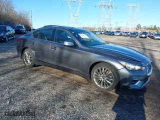 2018 Infiniti Q50 3.0t SPORT with VIN JN1EV7AR4JM437509, listed as a IAAI auction lot 41856195 with 127,473 mi miles. Bid and sale history available at carsss.com. Image 1.