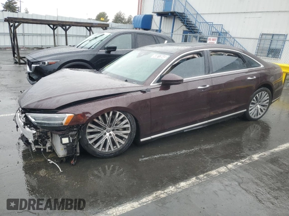 2019 Audi A8 L with VIN WAU8DAF82KN009487, listed as a Copart auction lot 48013045 with 44,362 mi miles and Clean Title. Bid and sale history available at carsss.com. Image 1.