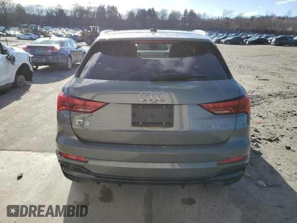 2020 Audi Q3 S line Premium with VIN WA1DECF32L1018403, listed as a Copart auction lot 49996235 with 141,608 mi miles and Clean Title. Bid and sale history available at carsss.com. Image 6.