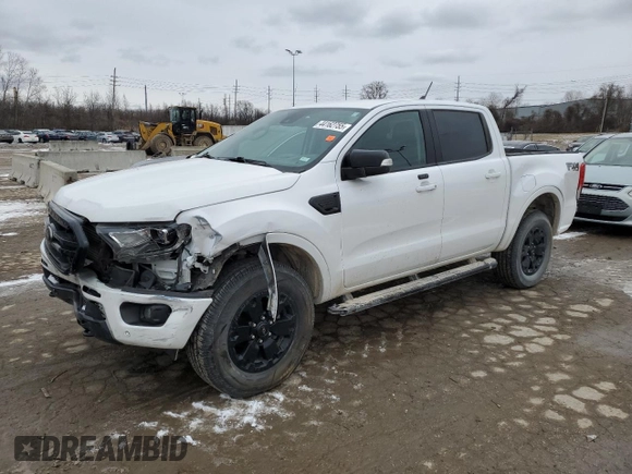 2021 Ford Ranger XL with VIN 1FTER4FHXMLD64107, listed as a Copart auction lot 44162755 with 102,743 mi miles and Salvage Title. Bid and sale history available at carsss.com. Image 1.