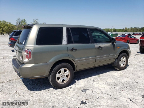 2007 Honda Pilot LX with VIN 5FNYF28107B035305, listed as a Copart auction lot 52303775 with 222,901 mi miles and Clean Title. Bid and sale history available at carsss.com. Image 3.