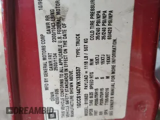 1997 Chevrolet S-10 with VIN 1GCCS1447VK133537, listed as a Copart auction lot 42354235 with 122,005 mi miles and Salvage Title. Bid and sale history available at carsss.com. Image 12.