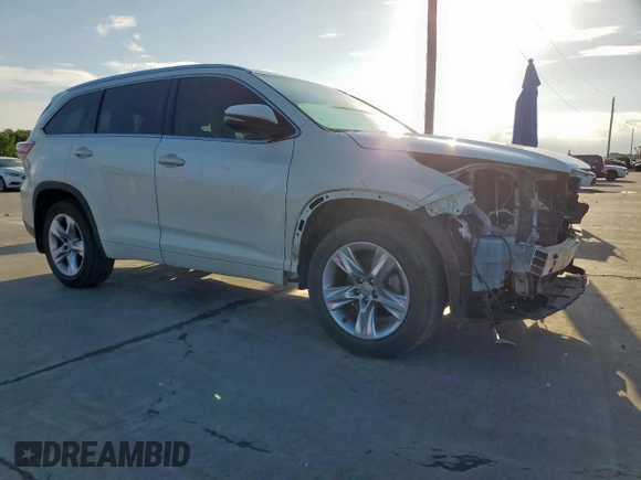 2015 Toyota Highlander Limited with VIN 5TDDKRFH9FS117899, listed as a Copart auction lot 61052845 with 138,048 mi miles and Salvage title. Bid and sale history available at DreamBid. Image 4.