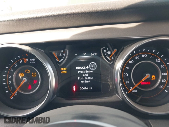 2022 Jeep Wrangler Unlimited High Tide with VIN 1C4HJXDG5NW113205, listed as a IAAI auction lot 41488724 with 30,446 mi miles and . Bid and sale history available at DreamBid. Image 7.