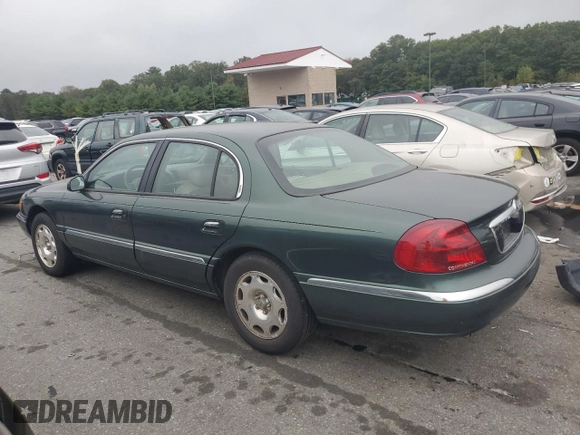1998 Lincoln Continental with VIN 1LNFM97V9WY635860, listed as a Copart auction lot 72859264 with 91,632 mi miles and Clean Title. Bid and sale history available at carsss.com. Image 2.