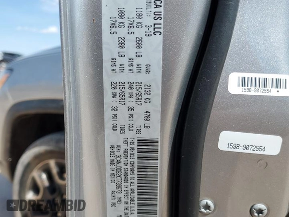 2019 Jeep Compass Trailhawk with VIN 3C4NJDDB2KT739673, listed as a Copart auction lot 50706385 with 106,987 mi miles and Non Repairable. Bid and sale history available at DreamBid. Image 13.