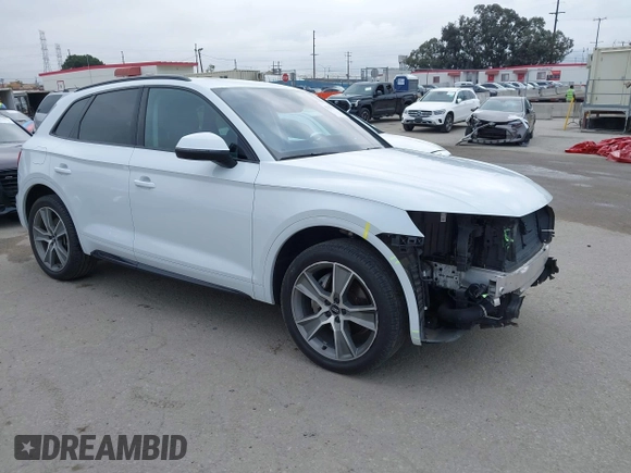 2020 Audi Q5 Premium Plus with VIN WA1BNAFY3L2098991, listed as a IAAI auction lot 42185111 with 94,758 mi miles and . Bid and sale history available at DreamBid. Image 1.