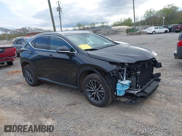 2023 Lexus NX 350 Premium with VIN 2T2GGCEZXPC027494, listed as a IAAI auction lot 42009651 with 4,976 mi miles and . Bid and sale history available at DreamBid. Image 1.