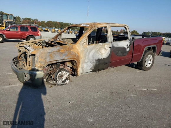 2015 GMC Sierra 1500 SLE with VIN 3GTU2UEC4FG194526, listed as a Copart auction lot 76981004 with 0 mi miles and Salvage Title. Bid and sale history available at carsss.com. Image 1.