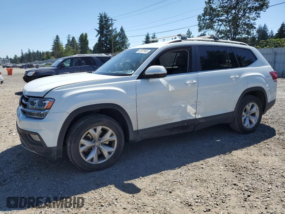 2018 Volkswagen Atlas SE with VIN 1V2CR2CAXJC543664, listed as a Copart auction lot 63707945 with 126,490 mi miles and Salvage title. Bid and sale history available at DreamBid. Image 1.