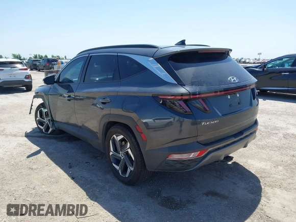 2023 Hyundai Tucson Limited with VIN 5NMJE3AE7PH202376, listed as a IAAI auction lot 42302364 with 55,696 mi miles and . Bid and sale history available at DreamBid. Image 3.