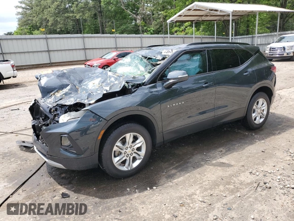 2020 Chevrolet Blazer LT z VIN 3GNKBBRA6LS589568, wystawiony jako Copart lot #54864375 z przebiegiem Nie podano mil oraz Szkoda całkowita • Salvage title. Historia ofert i sprzedaży dostępna na DreamBid. Obrazek 1.