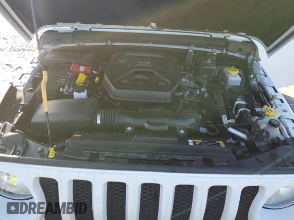 2022 Jeep Wrangler Unlimited Sport with VIN 1C4HJXDNXNW132525, listed as a Copart auction lot 72717044 with 23,215 mi miles and Salvage Title. Bid and sale history available at DreamBid. Image 12.