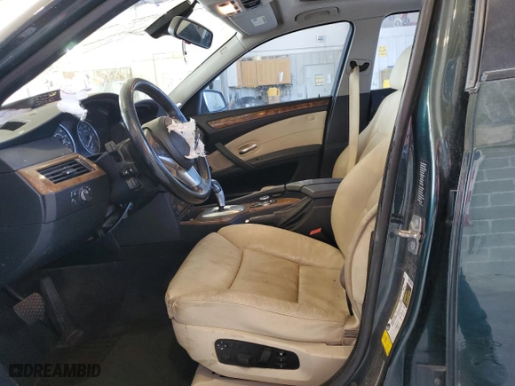 2010 BMW 5 Series 535i with VIN WBANW1C5XAC166704, listed as a Copart auction lot 69625344 with 0 mi miles and Salvage Title. Bid and sale history available at carsss.com. Image 7.