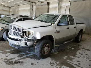 2008 Dodge Ram 2500 SLT with VIN 3D7KS28A18G250839, listed as a Copart auction lot 46255255 with 107,405 mi miles and Salvage Title. Bid and sale history available at carsss.com. Image 1.