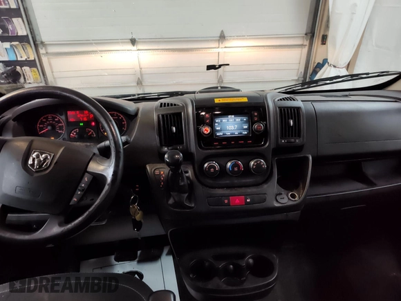 2018 Ram ProMaster Cargo with VIN 3C6TRVDG4JE121069, listed as a IAAI auction lot 42208416 with 107,407 mi miles and . Bid and sale history available at DreamBid. Image 1.