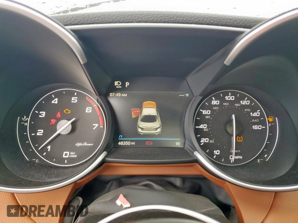 2020 Alfa Romeo Giulia Ti with VIN ZARFAMBNXL7637986, listed as a Copart auction lot 59406215 with 46,350 mi miles and Salvage title. Bid and sale history available at DreamBid. Image 9.