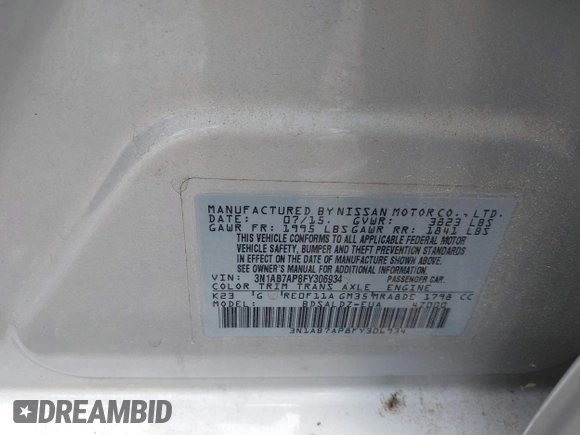 2015 Nissan Sentra SR with VIN 3N1AB7AP8FY306934, listed as a IAAI auction lot 42137588 with 163,753 mi miles and . Bid and sale history available at DreamBid. Image 9.