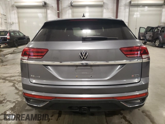 2021 Volkswagen Atlas SEL with VIN 1V2BE2CA1MC220695, listed as a Copart auction lot 55622425 with 48,636 mi miles and Salvage title. Bid and sale history available at DreamBid. Image 6.