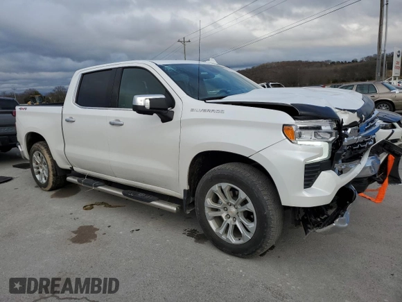 2023 Chevrolet Silverado 1500 LTZ with VIN 1GCUDGED6PZ107151, listed as a Copart auction lot 85771374 with 12,879 mi miles and Salvage Title. Bid and sale history available at carsss.com. Image 4.