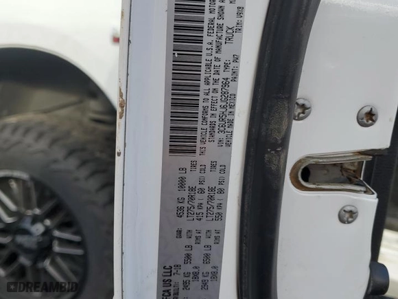 2018 Ram 2500 Tradesman with VIN 3C6UR5HJ6JG287964, listed as a Copart auction lot 80797064 with 135,040 mi miles and Salvage Title. Bid and sale history available at carsss.com. Image 12.