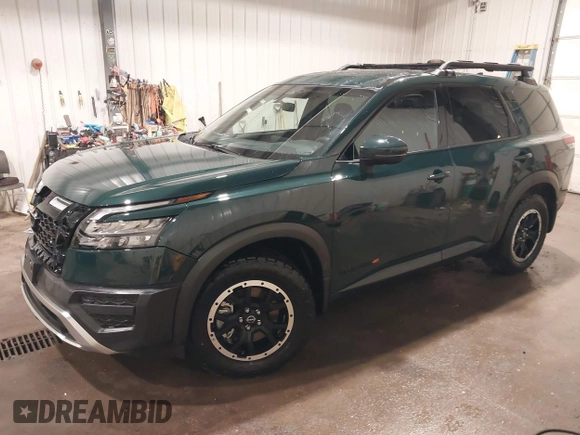2024 Nissan Pathfinder Rock Creek with VIN 5N1DR3BD7RC301350, listed as a IAAI auction lot 41726175 with 5,304 mi miles and . Bid and sale history available at DreamBid. Image 2.