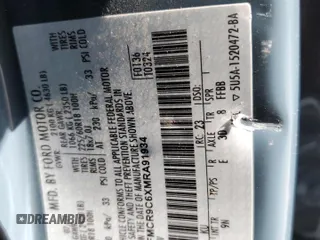 2021 Ford Bronco Sport Outer Banks с VIN 3FMCR9C6XMRA91934, выставлен на аукционе Copart как лот 55284325 с пробегом Не указан миль и Списание • Salvage title. История ставок и продаж доступна на DreamBid. Изображение 13.