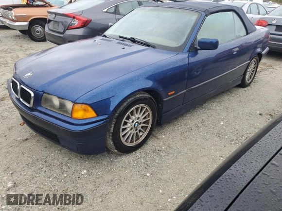 1999 BMW 3 Series 323icA with VIN WBABJ8333XEM23157, listed as a Copart auction lot 74237224 with 0 mi miles and Salvage Title. Bid and sale history available at carsss.com. Image 1.