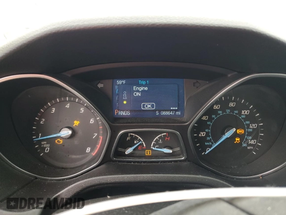 2014 Ford Focus SE with VIN 1FADP3F27EL389321, listed as a Copart auction lot 55826205 with 88,647 mi miles and Clean Title. Bid and sale history available at DreamBid. Image 9.