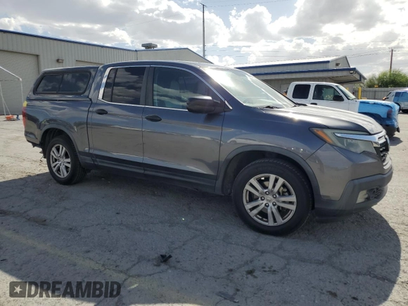 2017 Honda Ridgeline RT with VIN 5FPYK2F26HB008349, listed as a Copart auction lot 56672595 with 222,528 mi miles and Salvage title. Bid and sale history available at DreamBid. Image 4.