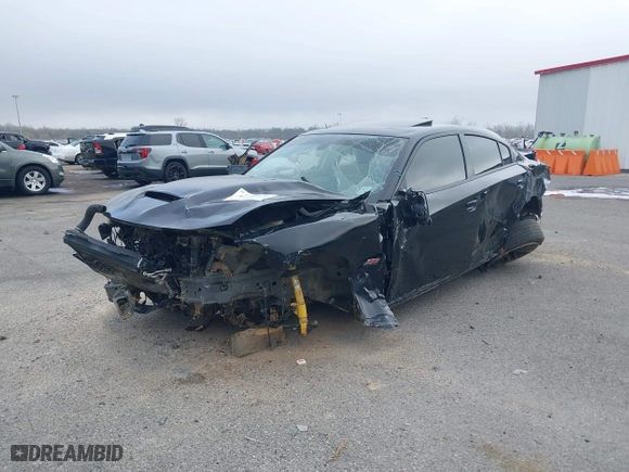 2020 Dodge Charger Scat Pack with VIN 2C3CDXGJ3LH204482, listed as a IAAI auction lot 41464196 with 93,285 mi miles. Bid and sale history available at carsss.com. Image 2.