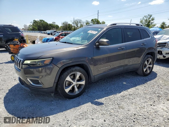 2019 Jeep Cherokee Limited z VIN 1C4PJLDB5KD488351, wystawiony jako Copart lot #54566905 z przebiegiem 55 889 mil mil oraz Nie do naprawy • Non repairable. Historia ofert i sprzedaży dostępna na DreamBid. Obrazek 1.