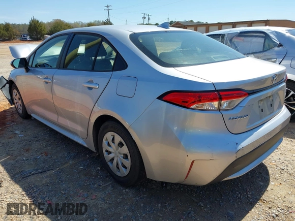 2020 Toyota Corolla L with VIN JTDDPRAE1LJ008277, listed as a IAAI auction lot 41874417 with 24,419 mi miles. Bid and sale history available at carsss.com. Image 3.