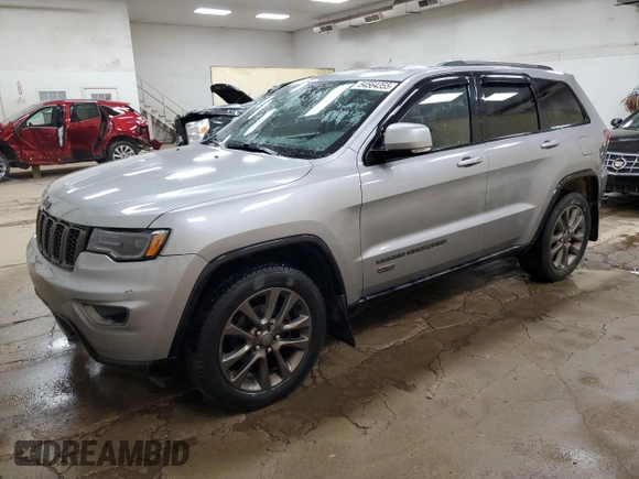 2016 Jeep Grand Cherokee Limited 75th Anniversary with VIN 1C4RJFBG0GC389068, listed as a Copart auction lot 54564355 with 90,332 mi miles and Clean Title. Bid and sale history available at DreamBid. Image 1.