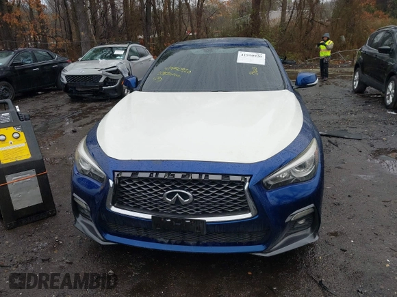 2018 Infiniti Q50 3.0t LUXE with VIN JN1EV7AR9JM430622, listed as a IAAI auction lot 41950920 with 88,588 mi miles. Bid and sale history available at carsss.com. Image 12.