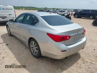 2015 Infiniti Q50 Premium with VIN JN1BV7AP0FM342504, listed as a IAAI auction lot 42127971 with 266,794 mi miles. Bid and sale history available at carsss.com. Image 3.