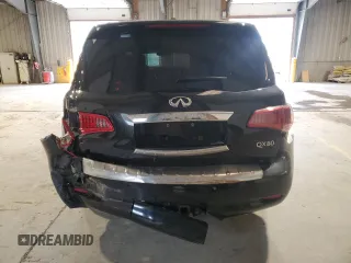 2015 Infiniti QX80 with VIN JN8AZ2NE7F9080402, listed as a Copart auction lot 52141295 with 0 mi miles and Salvage Title. Bid and sale history available at carsss.com. Image 6.