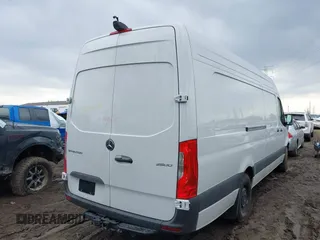 2024 Mercedes-Benz Sprinter Cargo with VIN W1Y4NDHYXRP739025, listed as a IAAI auction lot 41667576 with 12,431 mi miles and . Bid and sale history available at carsss.com. Image 4.